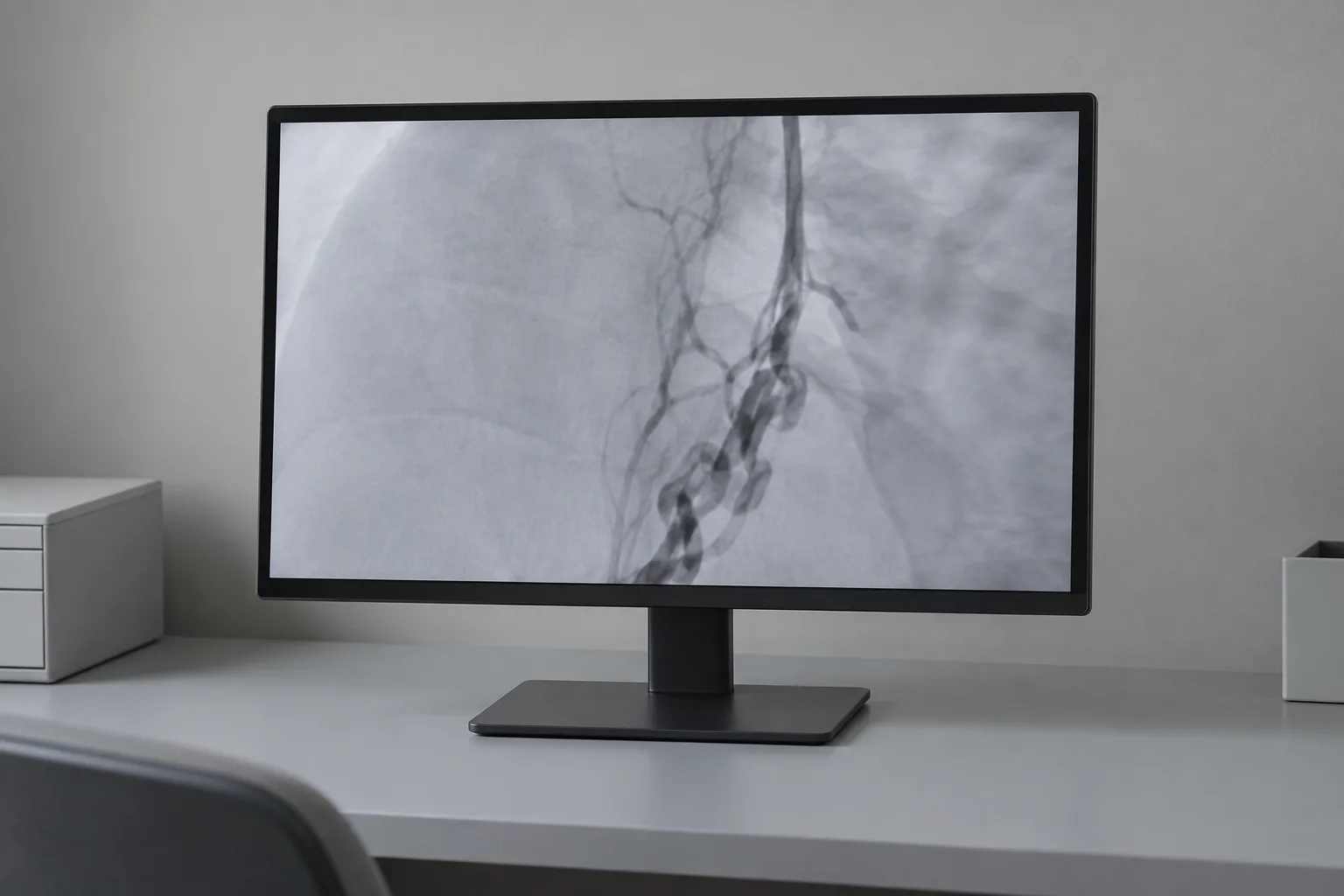 Illustrative imaging monitor showing a venogram